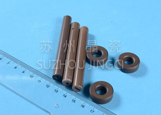 Màu cà phê Trục gốm Alumina 95% với khả năng chịu mài mòn cao