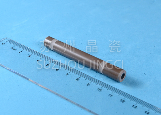 Trục gốm Alumina màu nâu có rãnh 95% khả năng chịu mài mòn cao